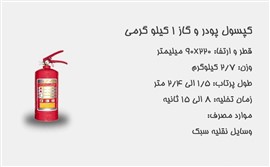 کپسول آتش نشانی یک کیلویی پودر و گاز